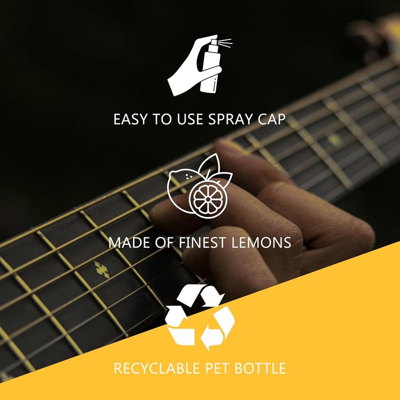 YEEN Lemon Oil for Guitar Fretboard – Natural Fretboard Cleaner & Conditioner, 50ml for (Guitar, Ukelele, and other stringed instruments made of unfinished wood like rosewood or ebony) - Image 5