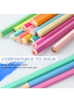 Breling 48 Packs Pastel Colored Pencils Oil Pastel Pencils Soften Wood Coloring Pencils For Adult Kids Artists Beginners Drawing Sketching Supplies (Macaron Color)  - Image 4