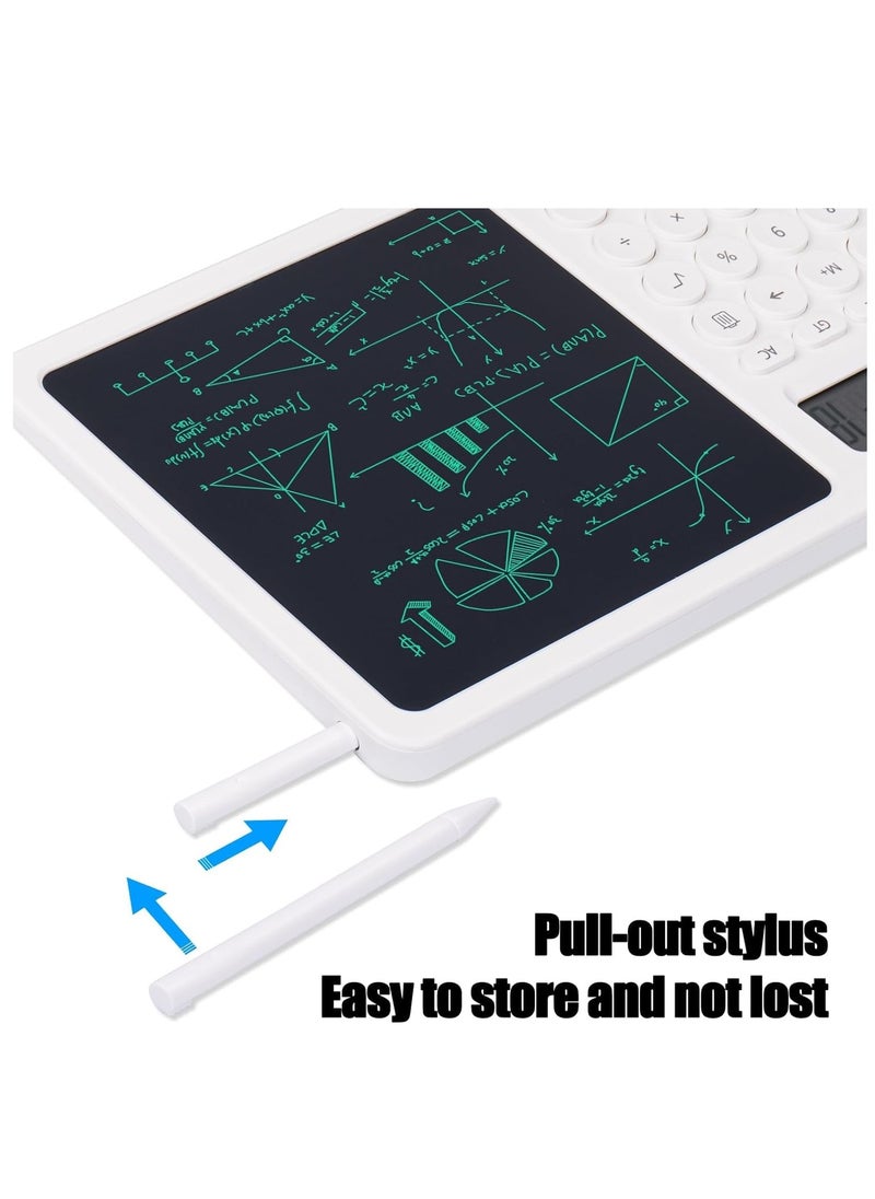 KASTWAVE 2 in 1 Foldable Scientific Calculator with Notepad Stand - LCD Display, Button Battery, Storage Pen - Ideal for Students and Office Use  - Image 3