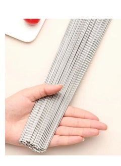 Generic 20 pcs Stainless Steel  Round Grilling Skewers Reusable BBQ Sticks  - Image 2
