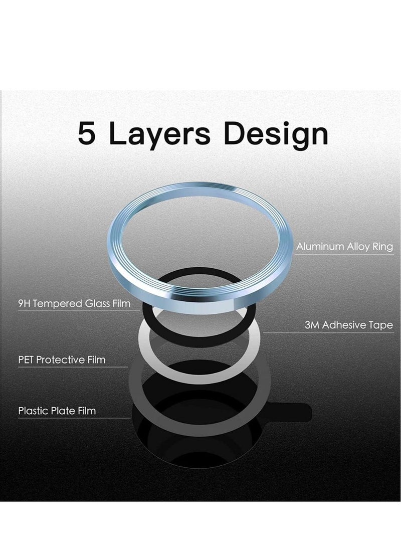 (iPhone14 / 15) Anti-scratch Tempered Glass Camera Cover For iPhone 14 / 14 Plus (Sky Blue) - Image 3