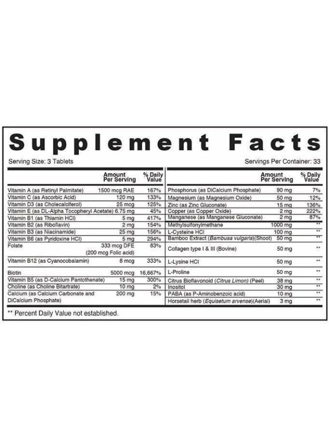 Sunshine Nutrition Hair Max Advanced Formula I Fuller, Stronger & Shinier Hair I 100 Tablets - Image 5