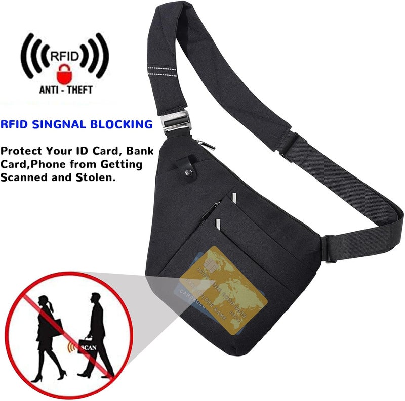 VADOO Sling Bag - Anti-theft Crossbody Shoulder Bag for Men and Women - Image 2
