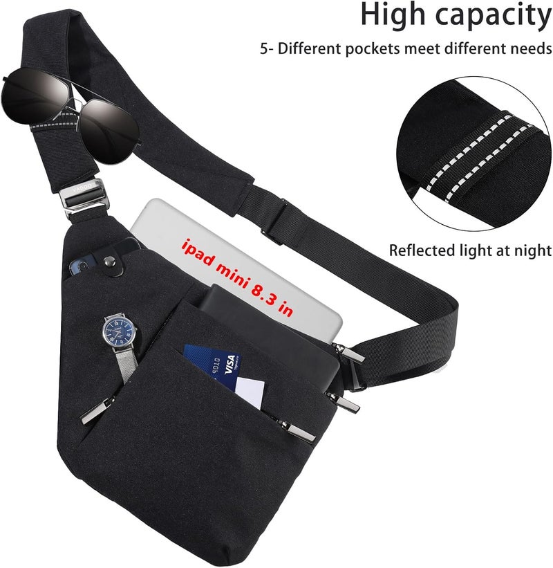 VADOO Sling Bag - Anti-theft Crossbody Shoulder Bag for Men and Women - Image 3