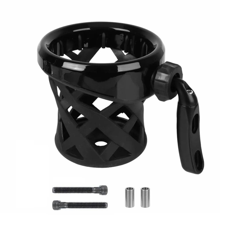 GYMARK Motorcycle Cup Holder Drink Handlebar Cup Holder for Harley Dyna Sportster XL 883 1200 Softail Fat Boy Touring Road King Electra Street Tour Glide Black - Image 3