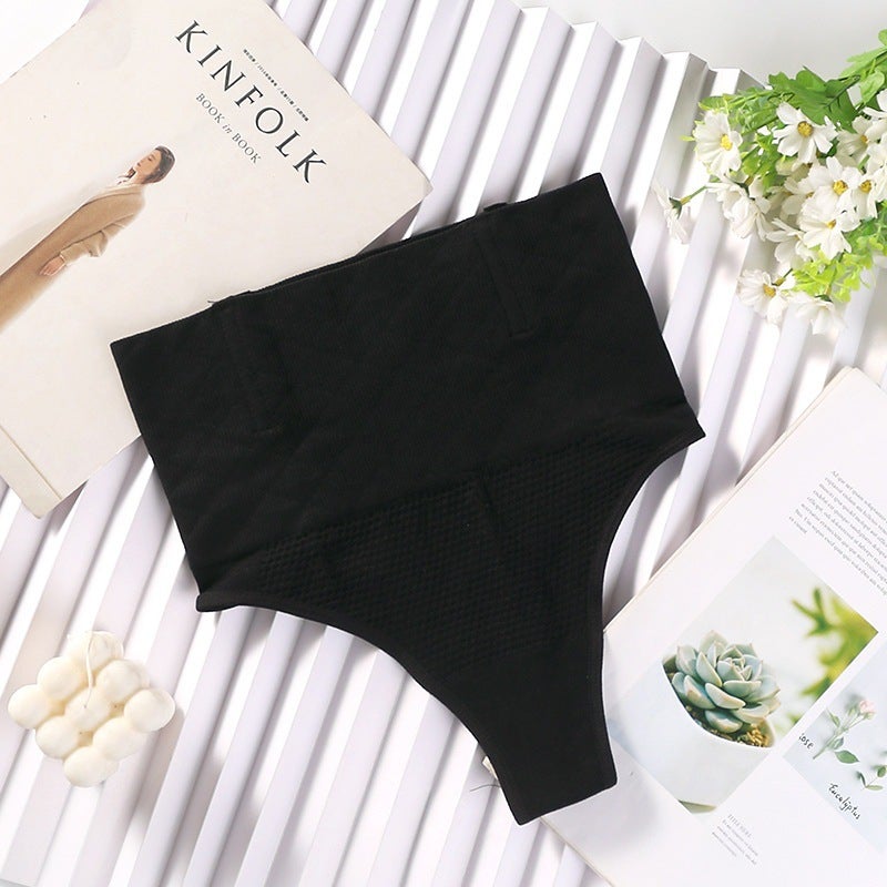 Cross-border with steel bone thong beauty body super waist tight fit pants womens abdominal pants waist underwear foreign trade Black  - Image 1