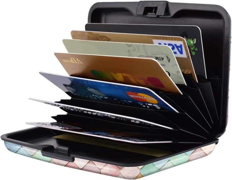 Coco Rossi Mini Credit Card Holder for Women or Men,RFID Blocking Slim Hard Card Case ID Case Travel Wallet - Image 5