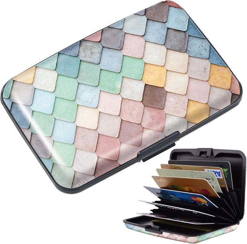 Coco Rossi Mini Credit Card Holder for Women or Men,RFID Blocking Slim Hard Card Case ID Case Travel Wallet - Image 4