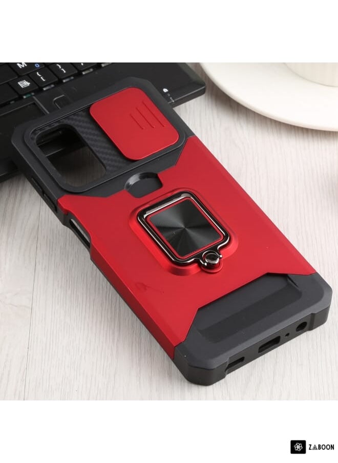 Generic Sliding Camera Cover Design PC + TPU Shockproof  with Ring Holder & Card Slot Protective Case Cover For Samsung Galaxy A13  - Image 2
