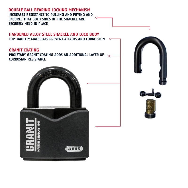 ABUS 37/55 RK KA Granit Alloy Steel Padlock Keyed Alike (Code 5544653) - Image 3
