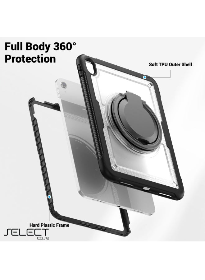 Select " Shockproof iPad Case – Kid-Safe Design Compatible with iPad 9th Generation (10.2-inch), in Transparent. Features Thermoline Technology, 360° Rotatable, equipped with a Foldable Kickstand for easy viewing and use." - Image 3