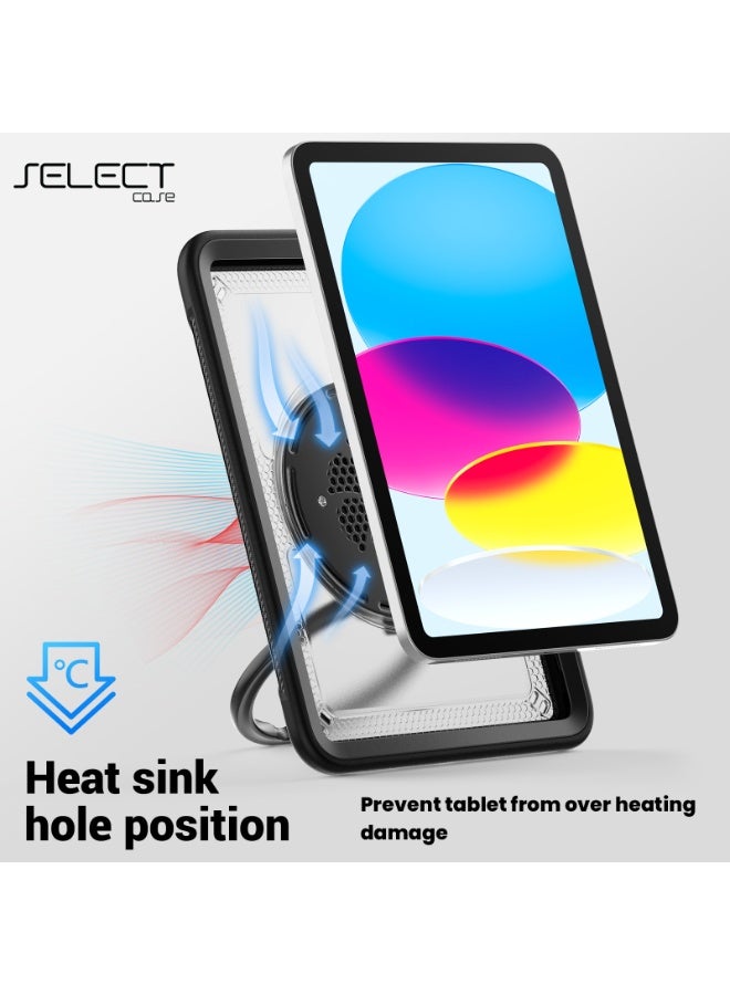 Select " Shockproof iPad Case – Kid-Safe Design Compatible with iPad 9th Generation (10.2-inch), in Transparent. Features Thermoline Technology, 360° Rotatable, equipped with a Foldable Kickstand for easy viewing and use." - Image 4