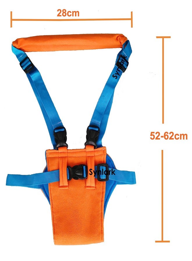 Synlark® Baby Walking Harness, Handheld Kids Walker Helper, Toddler Infant Walker Harness Assistant Belt, Help Baby Walk (Orange) - Image 3