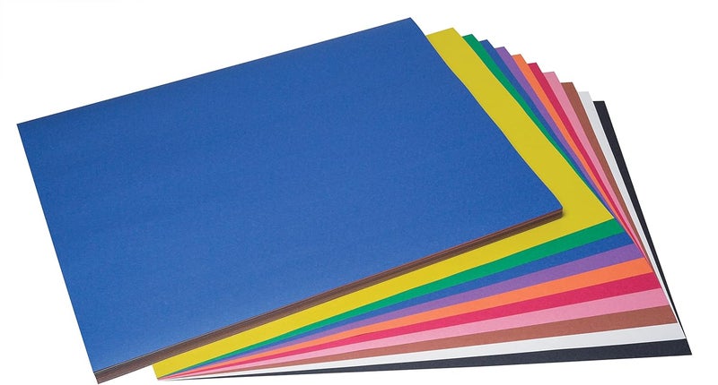 Prang (Formerly SunWorks) Construction Paper, 10 Assorted Colors, 18" x 24", 100 Sheets - Image 1
