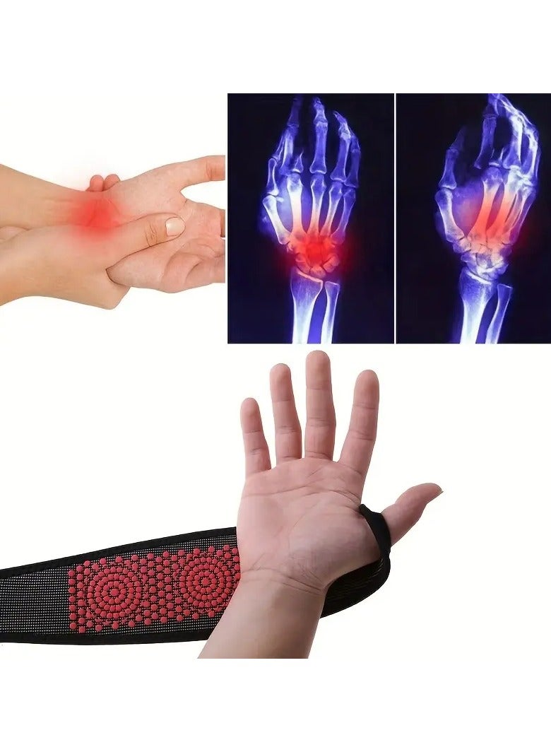 Goolsky Magnetic Wrist Support Brace with Self-Heating Technology - Hand Washable Cloth Wristband for Pain Relief and Relaxation - Image 3