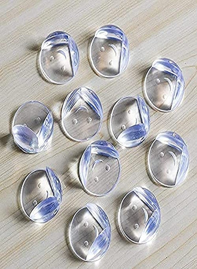 COMYTRICKS Round Smiley Table Corner Silicone Corner Protector for Sharp Edges Waterproof & Easy to Clean Transparent Durable & Long-Lasting Multi- Protection for Home (4 Pcs) - Image 3