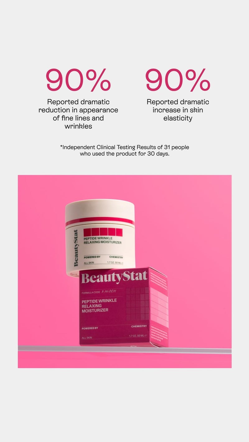 BeautyStat Cosmetics Women's Peptide Wrinkle Relaxing Moisturizer, multicoloured, 1.7 Ounce - Image 2