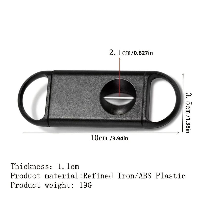 5pcs Plastic 2 In 1 V Slot Cigar Cutter With Scissors Clean Cut Portable Gift - Image 3