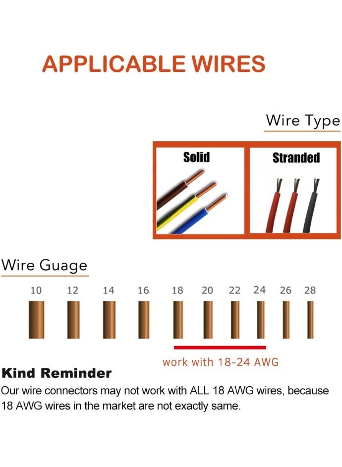 Brightfour Low Voltage Wire splice connectors - Pack of 12 Quick Solderless T Tap Connector 1 Pin,Rock Solid Connector for 24-20 AWG Cable for Vehicle/audio/video/Lighting and Automotive Uses - Image 4