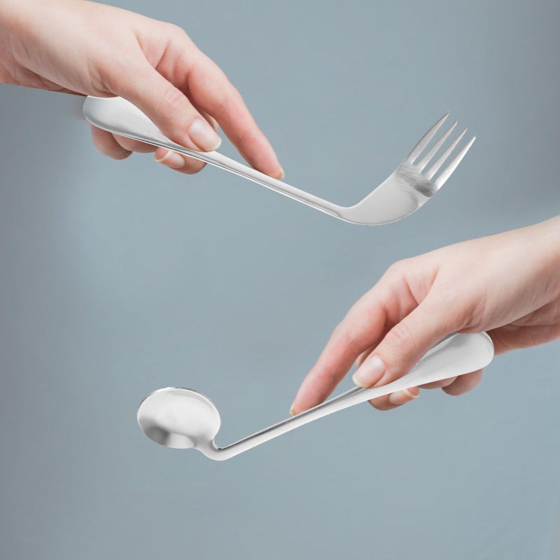 Right Handed Adaptive Curved Feeding Spoon and Fork for Seniors - Image 4