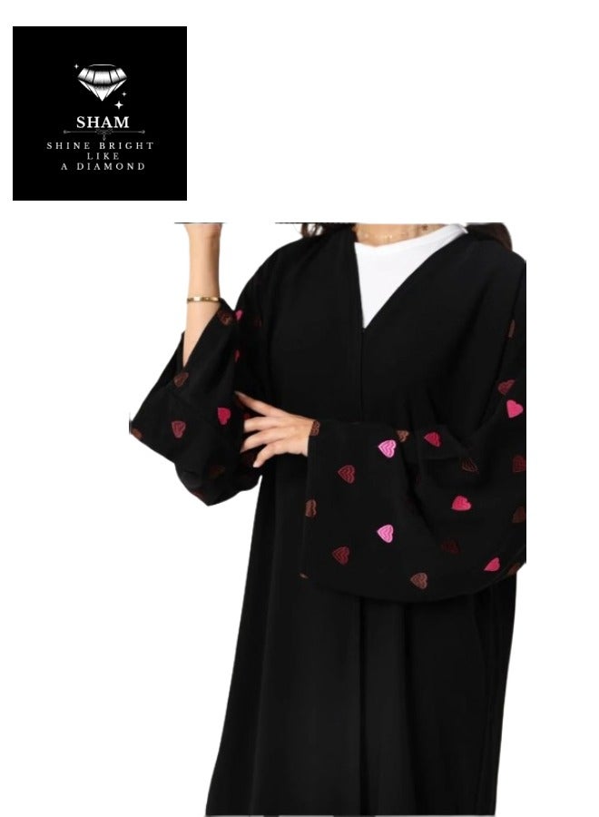 Sham 2 Pieces Hearts Abaya And Butterfly Abaya - Image 5