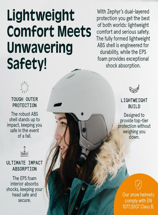 Retrospec Zephyr Ski Helmet - Snowboard Helmet for Adults & Youth- Adjustable Fit Snow Helmet with Protective Shell, and Breathable Vents for Men, Women, Boys and Girls - Image 3