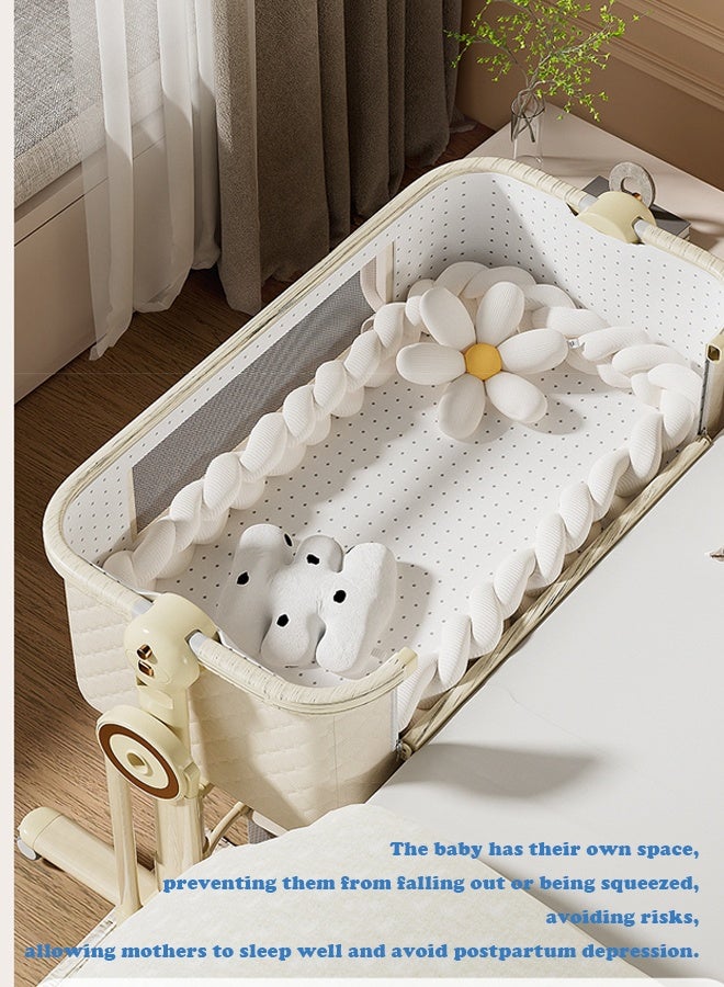 Kidilo 3 In 1 Portable Foldable Baby Rocking Bed For Travel With Adjustable Height, Breathable Mesh And Mattress - Image 3