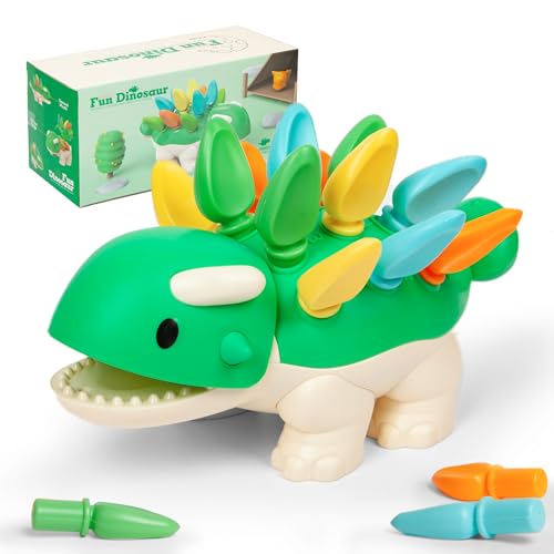 Hirger Spike The Fine Motor Dinosaur Montessori Baby Sensory Toys for Toddlers 13 Preschool Learning Educational Activities 12 Months Old Birthday Gift - Image 1