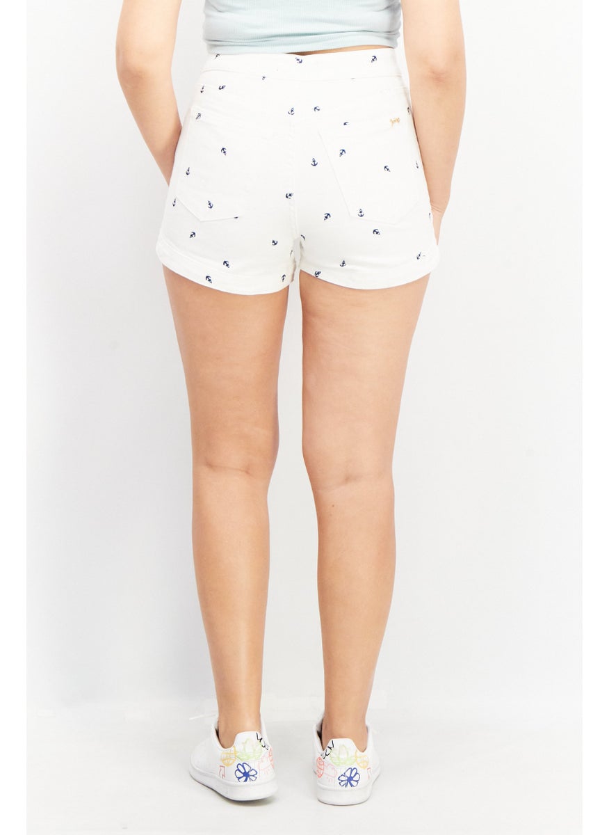 Juicy Couture Women Embroidered Basic Shorts, White  - Image 4