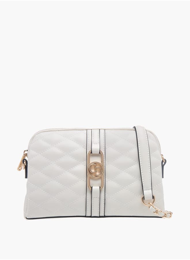 Celeste Womens Quilted Crossbody Bag With Zip Closure And Detachable Strap  - Image 1