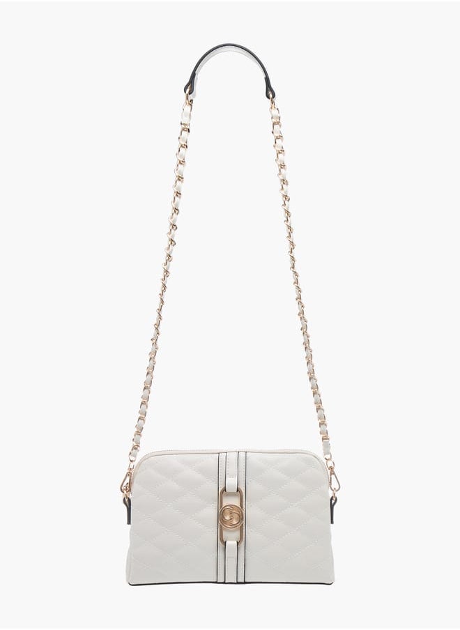 Celeste Womens Quilted Crossbody Bag With Zip Closure And Detachable Strap  - Image 2
