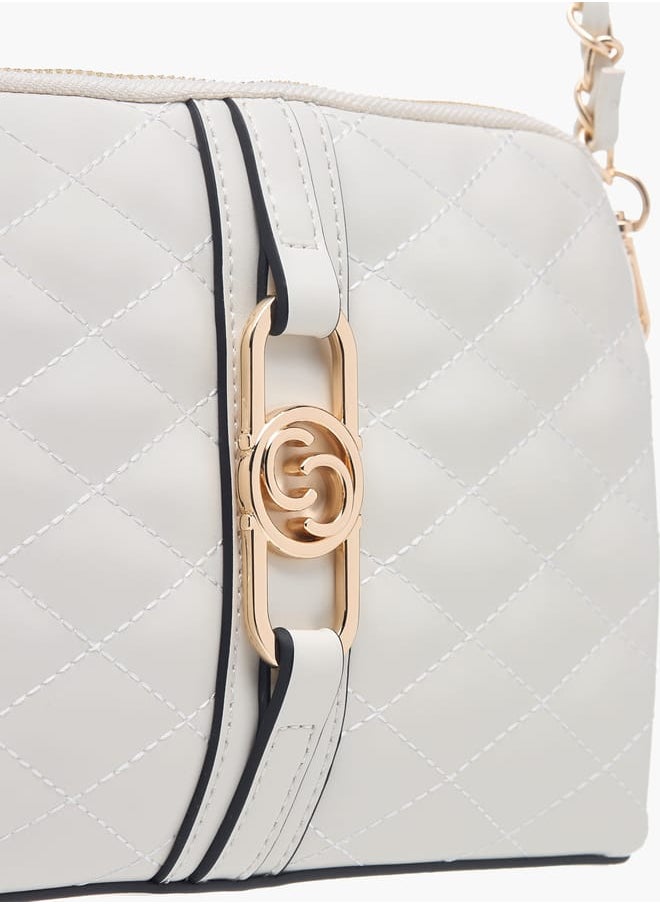 Celeste Womens Quilted Crossbody Bag With Zip Closure And Detachable Strap  - Image 4
