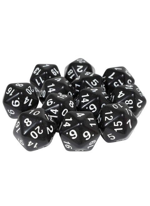 LEARNING ADVANTAGE Polyhedra Dice - 20 Sides - Set of 12 - Hands-on Math Manipulative - Teach Early Numeracy - Math Games for Kids