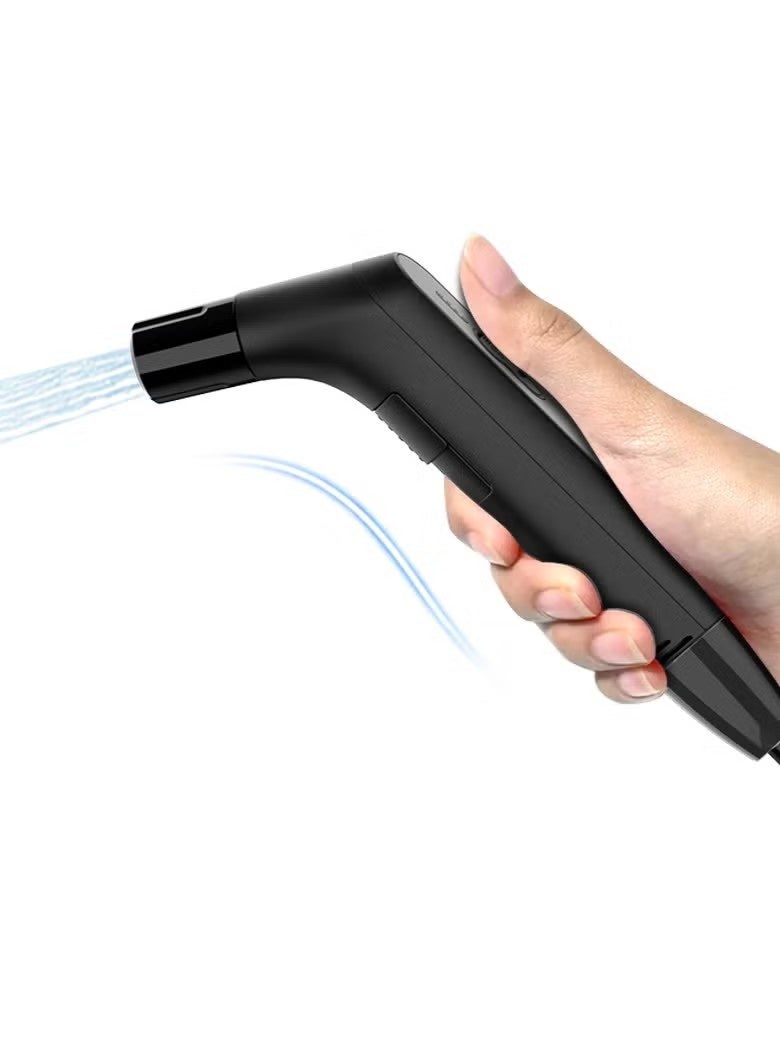 GreenLion Compact bidet sprayer for travel high battery capacity USB-C charging IPX6 waterproof  considerable length hose - Black - Image 1