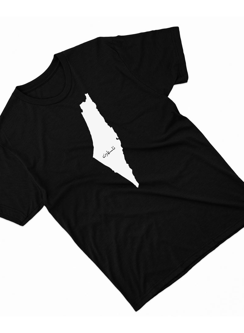 Fashion World Cotton T-shirt Printed with High-quality Palestine map - Image 2