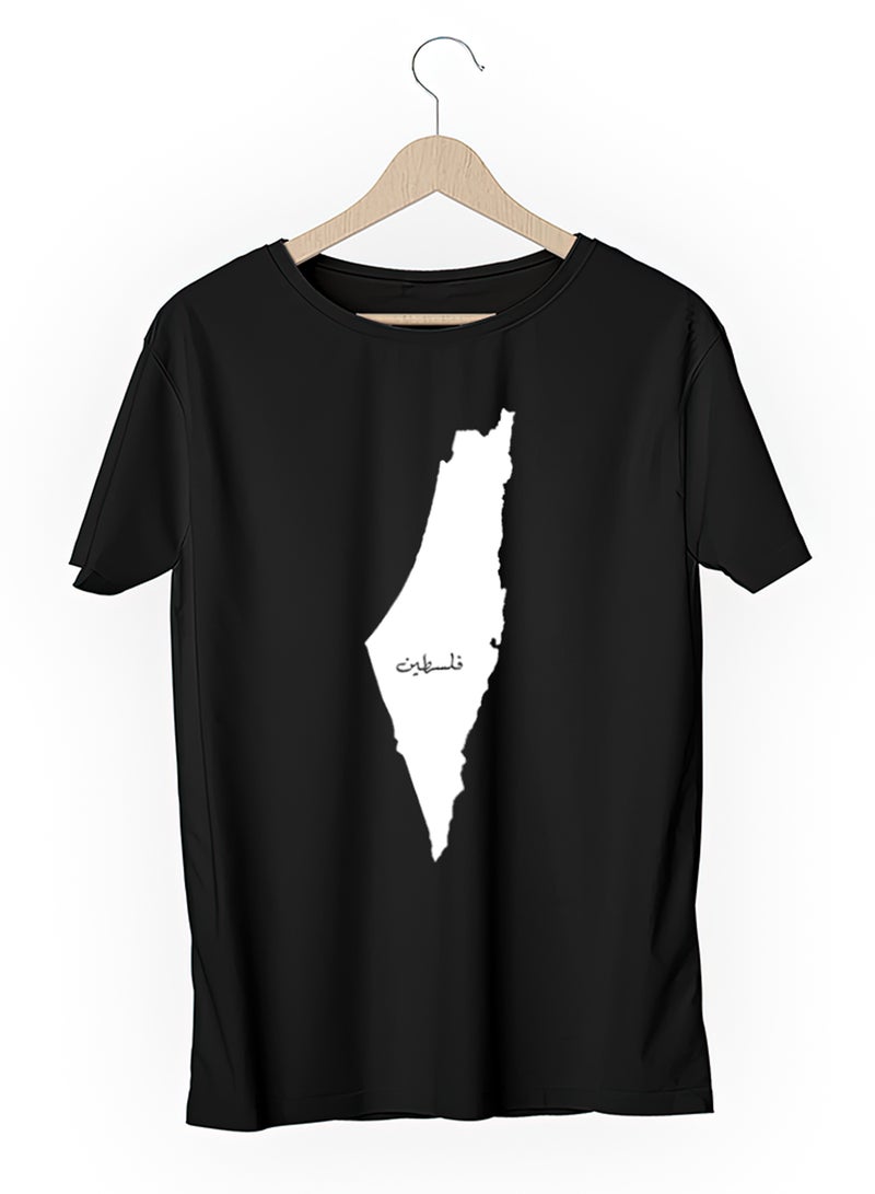 Fashion World Cotton T-shirt Printed with High-quality Palestine map - Image 3