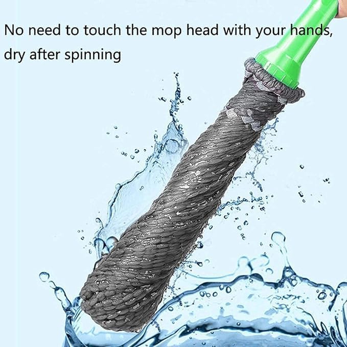 Flygon Self Wringing Mop Microfiber Twist Mop for Floor Cleaning String Wet Floor Mop with Wringer Long Handled for Hardwood Vinyl Tile Commercial Household CleanSafe on All Floor Types - Image 4