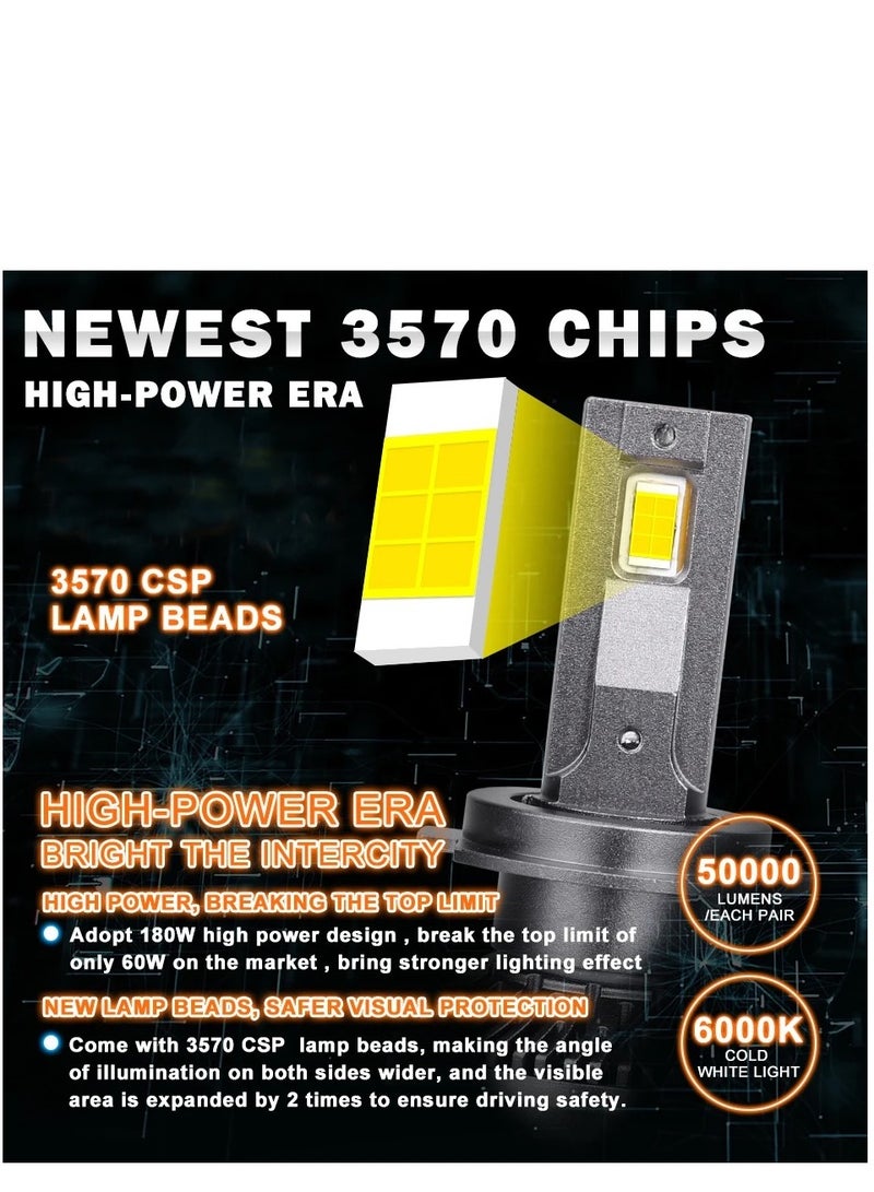 Loquat 2pieces H11 LED HL Headlight Bulbs IP68 Waterproof Car LED Headlight Bulbs 6000K 50000LM Bright LED Headlights 2pcs (Korea) - Image 3