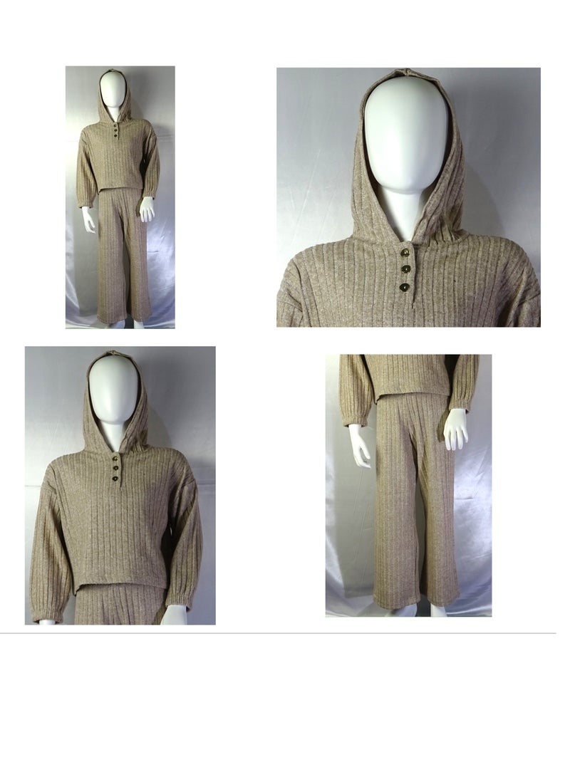 شلــــتر صناعة تركية فاخرة؛ طقم بنات مكون من قطعتين سويت شيرت و بنطلون قماش من مجموعة شلتر 35667 - Image 1