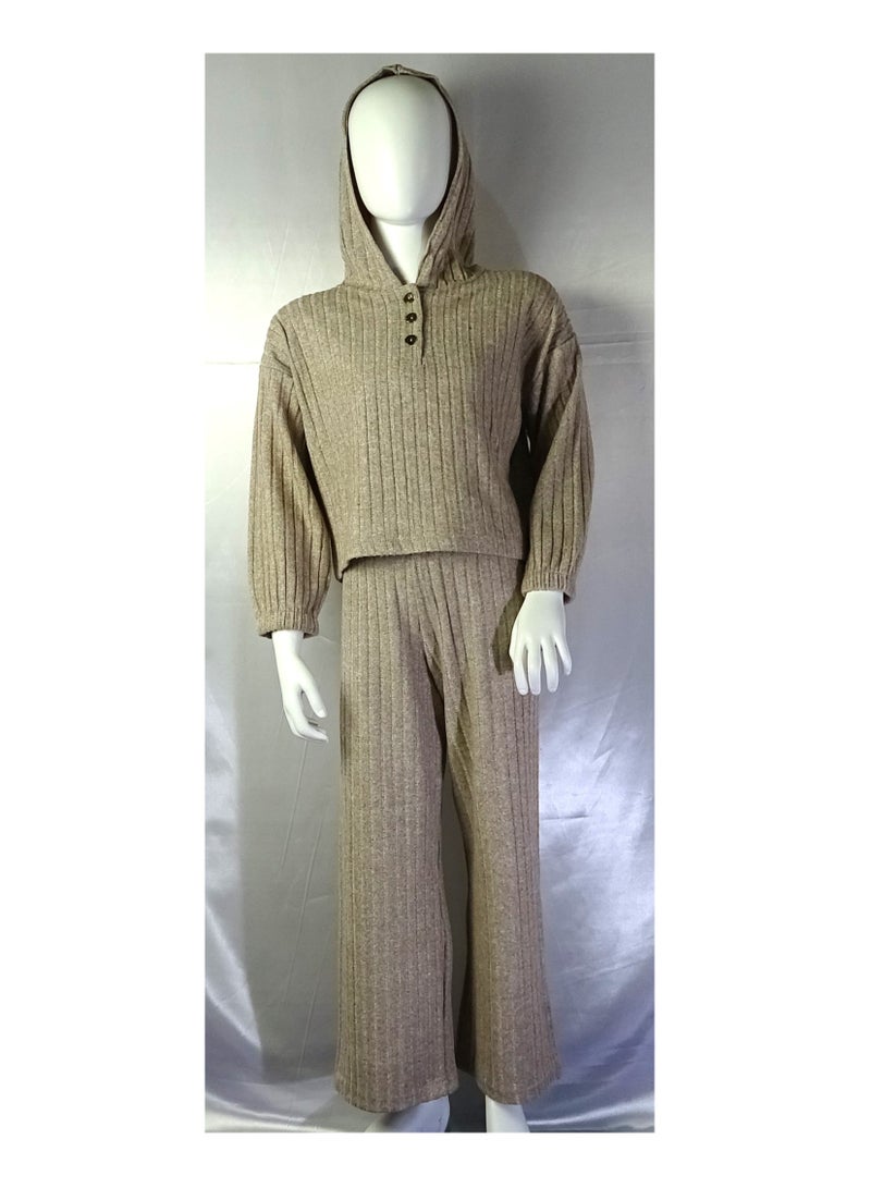 شلــــتر صناعة تركية فاخرة؛ طقم بنات مكون من قطعتين سويت شيرت و بنطلون قماش من مجموعة شلتر 35667 - Image 2