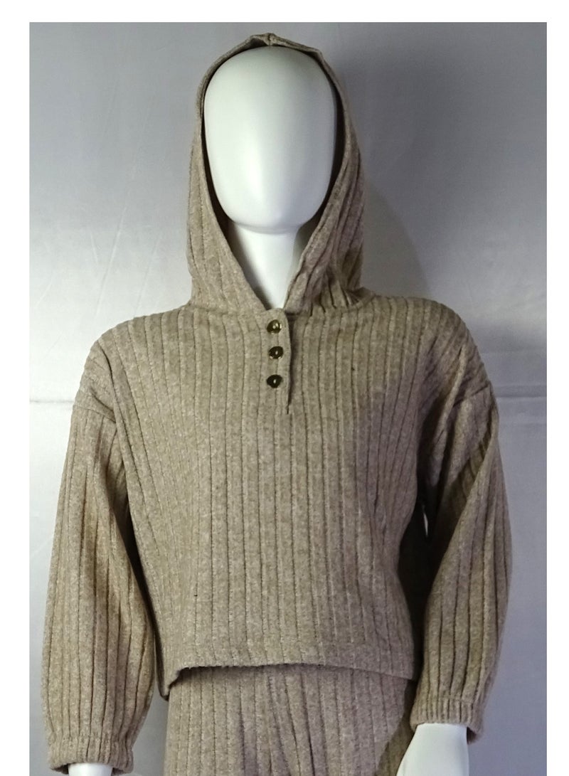 شلــــتر صناعة تركية فاخرة؛ طقم بنات مكون من قطعتين سويت شيرت و بنطلون قماش من مجموعة شلتر 35667 - Image 3