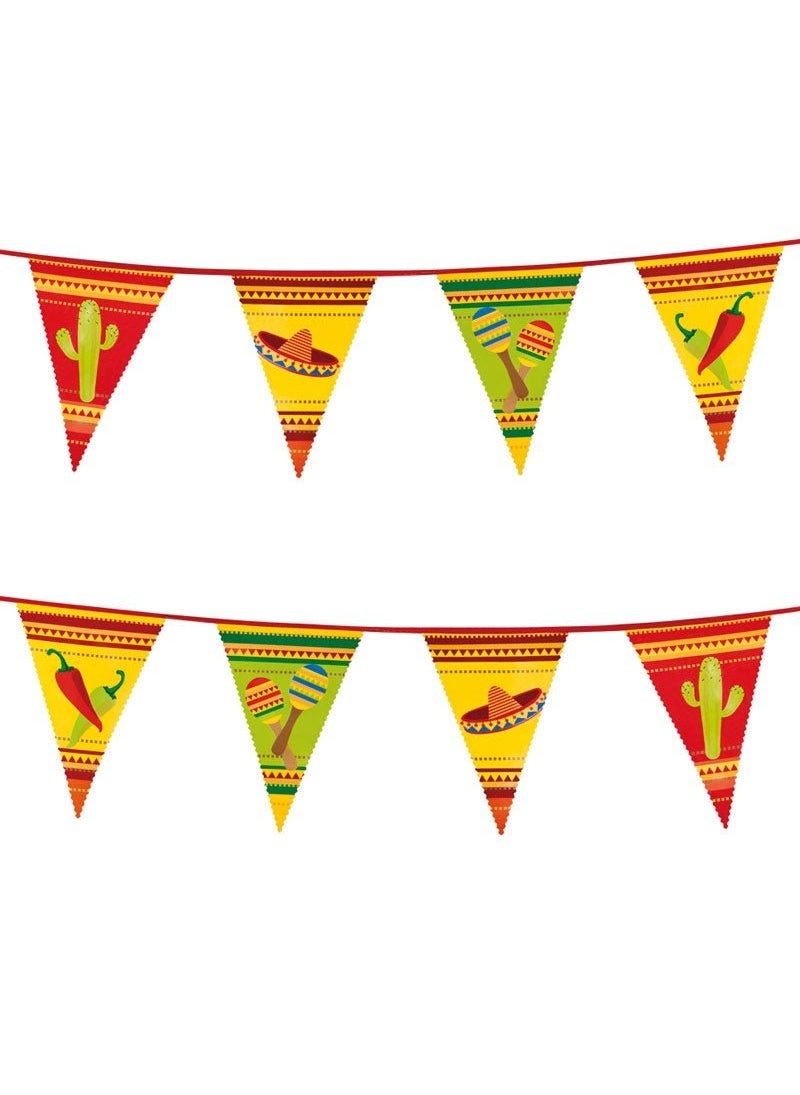 Fiesta Pennant Garland Mexican Plastic 6m