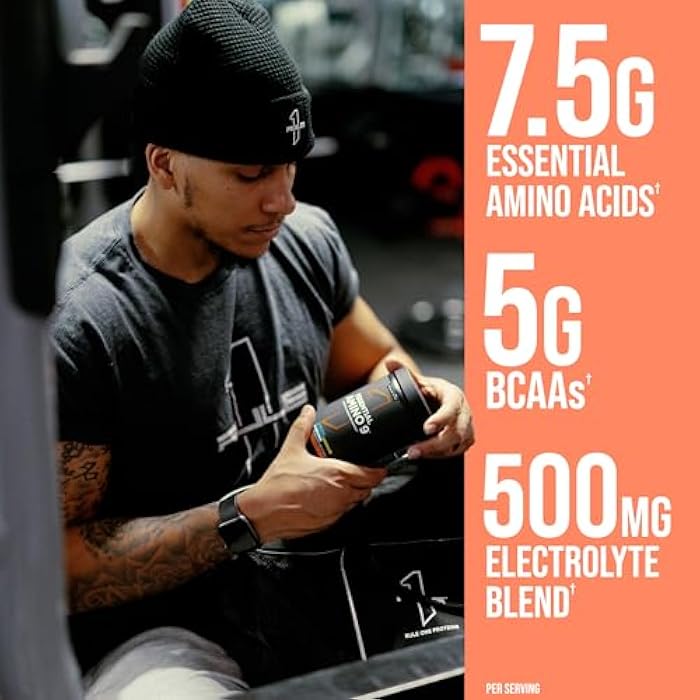 Rule 1 Proteins Rule 1 Essential Amino 9 – Recovery & Hydration Support with 7.5g of Essential Amino Acids + Electrolytes (30 Servings, Peach Mango) - Image 2