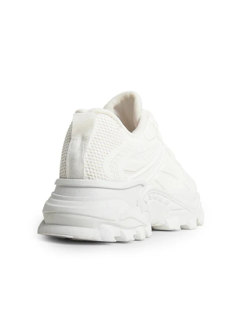 Desert Women’s Wide Block Heel Shoe – Flexible Synthetic Material – Comfortable & Stylish – White – B6001  - Image 4