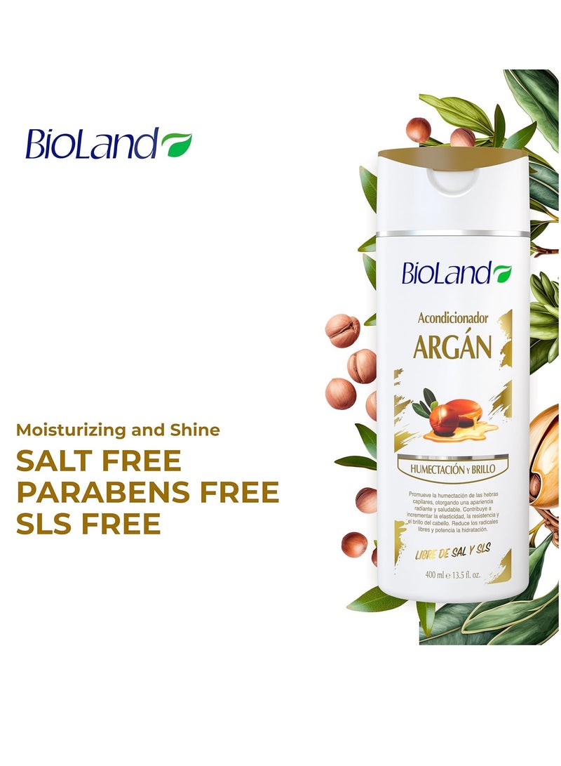 Bioland Argan Conditioner - Nourishing & Revitalizing Conditioner for Treated & Dry Hair - 13.53 fl oz (400mL)  - Image 2