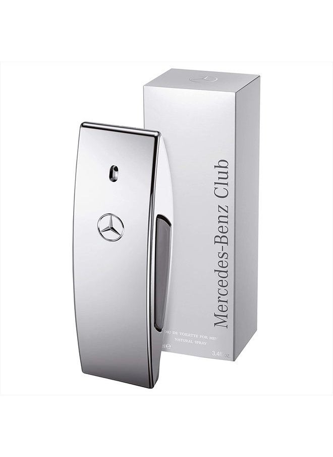 Mercedes-Benz Club Fragrance For Men - Notes Of Grapefruit, Cardamom And Dry Wood - Woody, Aromatic Fragrance - Irresistible Scent - Sensual Base Accord - Eau De Toilette Spray - 3.4 Oz  - Image 1