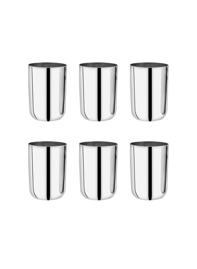 EMBASSY Stainless Steel Royal Glass, Pack of 6, 400 ml - Image 1