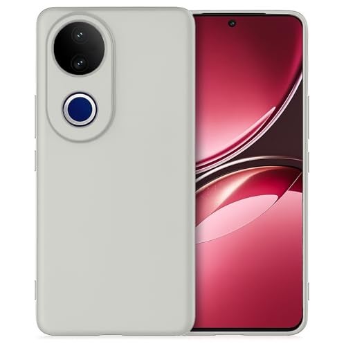 DIZORO Microfiber Candy Back Cover Case for iQOO Z10R 5G / Vivo V50 / V50e 5G / Vivo T4R 5G Soft Silicone Rubberized Case with Camera Protection (TPU, Stone) - Image 1