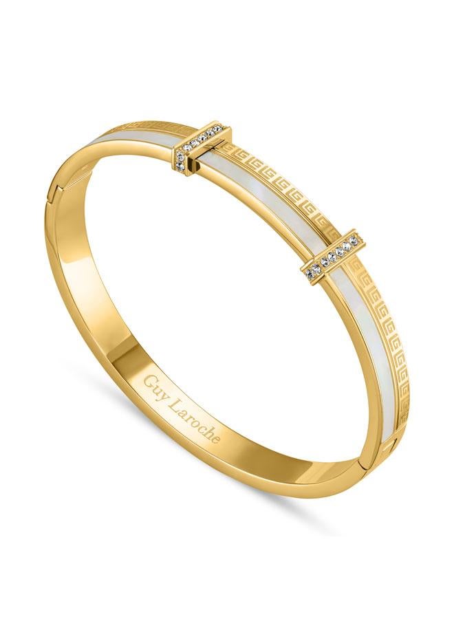 Guy Laroche Kim Yellow Gold Plated Stainless Steel Bangle for Women - Image 1
