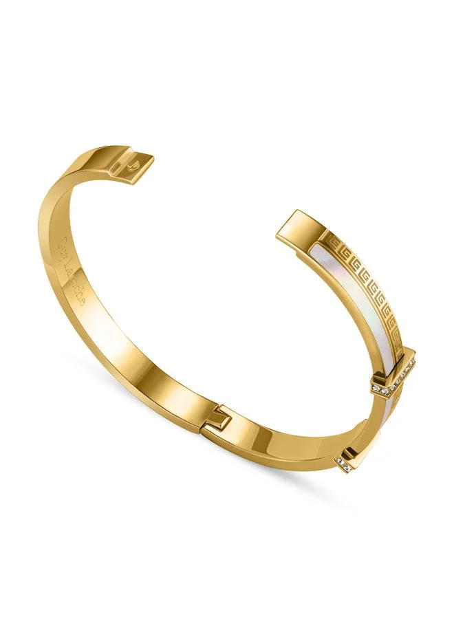 غاي لاروش Kim Yellow Gold Plated Stainless Steel Bangle for Women